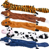 SHARLOVY 5-pack squirrel dog toy with no stuffing and crinkle sound