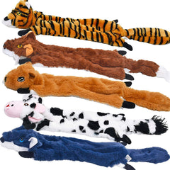 SHARLOVY 5-pack squirrel dog toy with no stuffing and crinkle sound