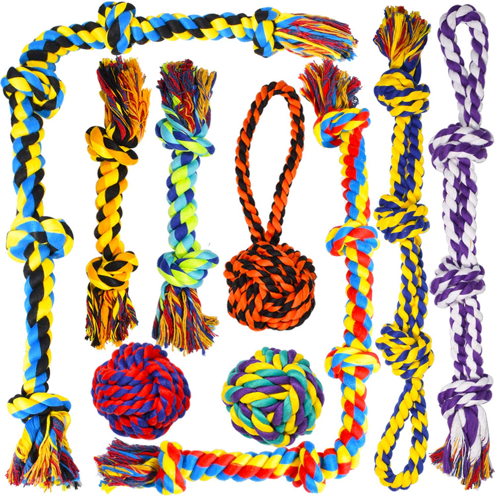 SHARLOVY indestructible rope toy kit for large dogs, built to withstand aggressive chewing