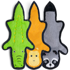 Sharlovy no-stuffing dog toy with crinkle squeak for interactive, mess-free play.