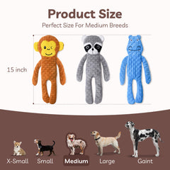SHARLOVY No Stuffing Dog Toy Pig delivers quiet squeak for curious dogs