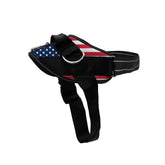 SHAWNCO Essential harness with stars and stripes outer fabric, offering a comfortable fit.