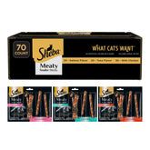 Sheba Meaty Tender Sticks chicken front packβreal meat flavor for everyday rewards.