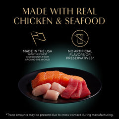 Sheba Perfect Portions sustainable salmon in gravy provides protein and hydration.
