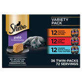 Sheba Perfect Portions Pate savory chicken tray supports protein-rich meals for adult cats.