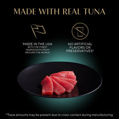 Sheba Perfect Portions tuna cuts in gravy illustrates easy, portion-controlled feeding.