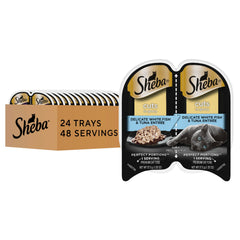 Sheba Perfect Portions twin-pack trays provide convenient daily servings in gravy.