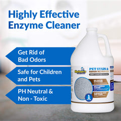 Sheiner's enzymatic cleaner targets dog urine stains for effective carpet refresh