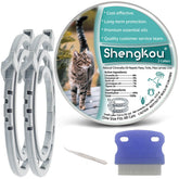 ShengKou flea collar cat adjustable fit for easy sizing.