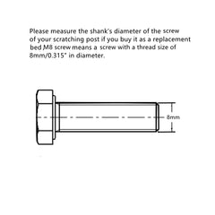 SHENGOCASE easy assembly with M8 screw for grey perch bed