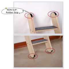 SHENGOCASE solid wood cat ladder multi-level shelves for perching and play.