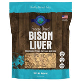 Shepherd Boy Farms bison liver treat packaging showing USA-made quality