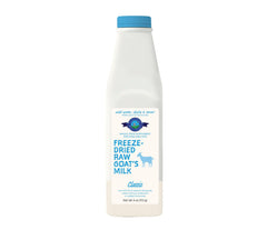 Shepherd Boy Farms freeze-dried goat milk packaging for pets.