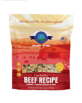 Shepherd Boy Farms freeze-dried beef dog food bag front view, complete meal
