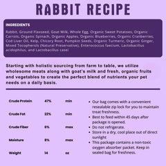 Shepherd Boy Farms freeze dried rabbit meal preserves nutrients for vitality
