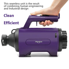 Shernbao high-velocity nozzle set enables precise styling without overdrying.