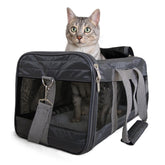 Sherpa pet carrier under-seat fit for easy airplane travel.