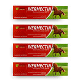 SHEVAT VITAMINS Ivermectin horse paste in apple flavor, 6.08 g tube for horses, for easy administration.