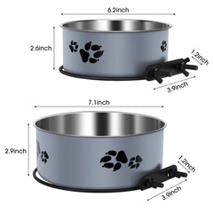 ShineMe no-spill water bowl bracket keeps bowls upright and mess-free.