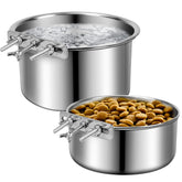 ShineMe stainless steel no-spill bowls for large dogs.