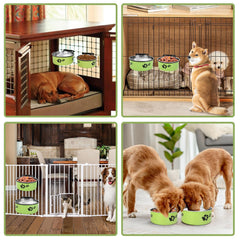 ShineMe anti-spill bracket keeps food and water contained during meals.