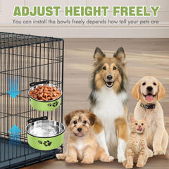 ShineMe stainless steel bowls resist rust and odors for long-lasting use.