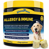 SHINEPAWS dog allergy chews bottle promotes seasonal itching relief