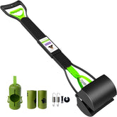 ShinyDew 32-inch pooper scooper with extended handle for back-friendly cleanup.