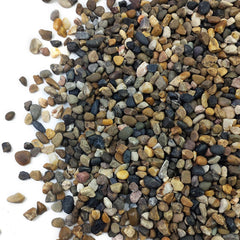 SHIZWU 5lb aquarium gravel enhances tank decor with natural 4-8 mm pebbles.