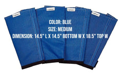 SHOOFLY Leggins blue mesh with closure straps ensuring secure fit during rides