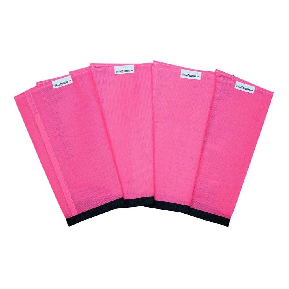 SHOOFLY Horse Leggins pink medium on a horse leg showing breathable mesh for airflow