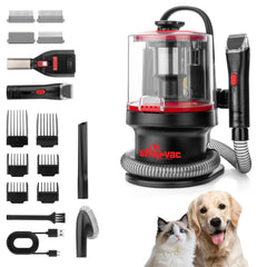 Shop-Vac pet grooming kit deshedding tool for minimizing shedding during grooming.