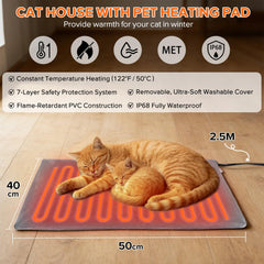 SHU UFANRO outdoor cat house weatherproof walls shield the interior