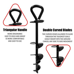 SHUNAI spiral stake anchors in sand, ideal for beaches and camps.