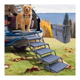 SHUNLONG extra-wide dog ramp car access for easy pet entry and exit.