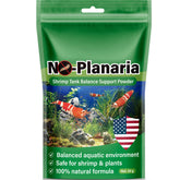 SHUNNIUB Balance Powder jar close-up showing plant-based formula for shrimp tanks