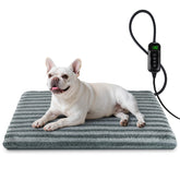 SHU UFANRO pet heating pad with waterproof cover provides cozy warmth for pets.