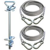 SHYALPTY dog tie-out cable 20ft in use for safe outdoor exploration.