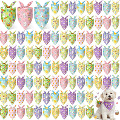 Shyyween Easter dog bandana with bunny pattern for festive pet styling