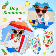 Shyyween fruit dog bandanas soft polyester material for comfortable wear