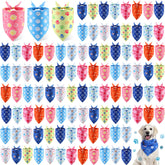 Shyyween paw print bandana with bone design, soft polyester ideal for dog parties.