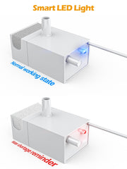 SIBAYS 15L dog water fountain pump side view, USB power ready for easy setup.