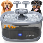 SIBAYS 2.5Gal fountain top view for easy large-dog hydration.
