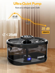 SIBAYS ultra-quiet pump runs quietly, ideal for calm homes