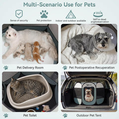 Siedihit dog playpen portable carrying bag enables easy transport