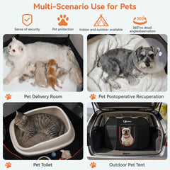 Siedihit dog playpen side entrance provides easy in-out access for pets.
