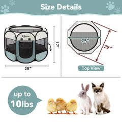 Siedihit playpen folded compact into tote for travel.
