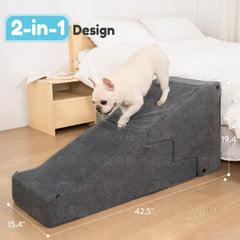 SIEMOUR non-slip bottom grey dog stairs offering stable footing on any surface
