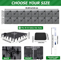 Sieral uplift tubes adjustable provide flexible tank depth options