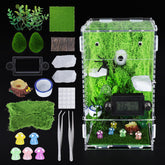 SIICCAR DIY jumping spider enclosure front view demonstrates a secure, crystal-clear habitat.